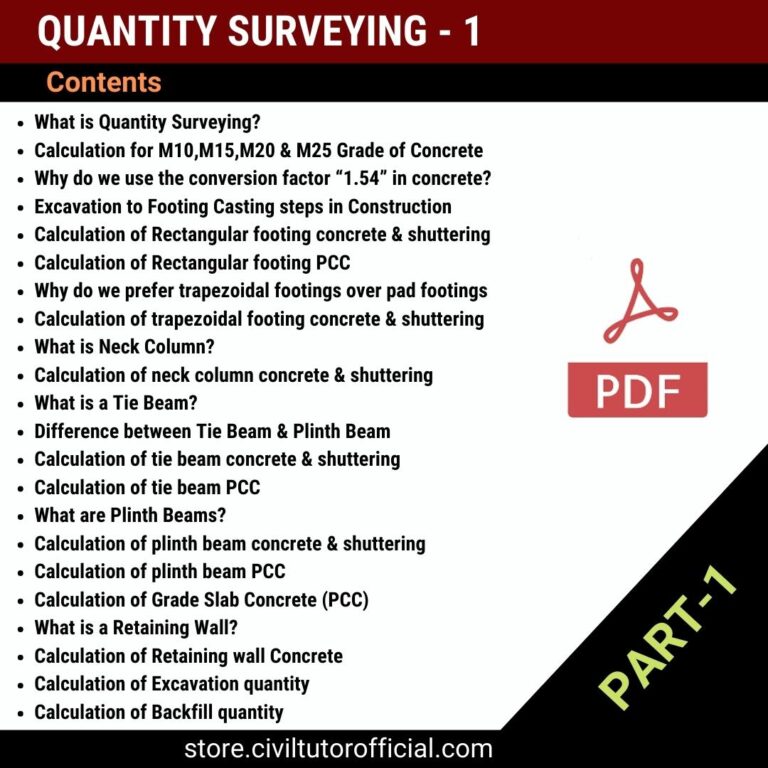 Quantity Surveying - Part 1 - Civil Tutor Store