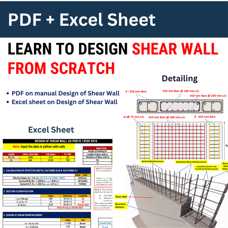 DESIGN OF SHEAR WALL [PDF + Excel Sheet] - Manual Design with excel ...